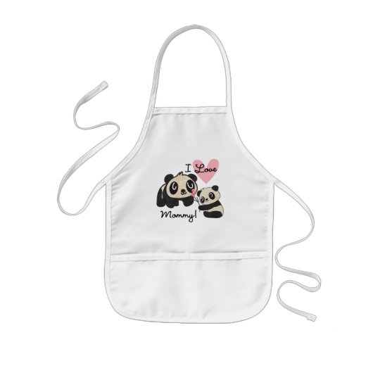 Panda's I de Mama van de Liefde Kinder Schort (Voorkant)