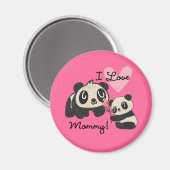 Panda's I de Mama van de Liefde Magneet (Voorkant / Achterkant)