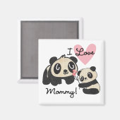 Panda's I de Mama van de Liefde Magneet (Voorkant / Achterkant)