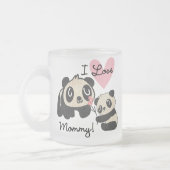 Panda's I de Mama van de Liefde Matglas Koffiemok (Links)
