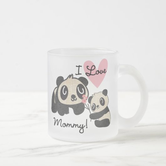 Panda's I de Mama van de Liefde Matglas Koffiemok (Rechts)