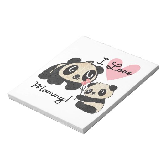 Panda's I de Mama van de Liefde Notitieblok (Linkerzijde)