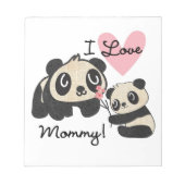 Panda's I de Mama van de Liefde Notitieblok (Voorkant)