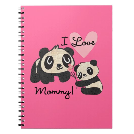 Panda's I de Mama van de Liefde Notitieboek (Voorkant)