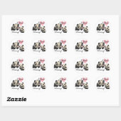 Panda's I de Mama van de Liefde Ronde Sticker (Vel)
