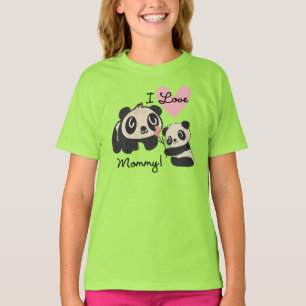 Panda's I de Mama van de Liefde T-shirt