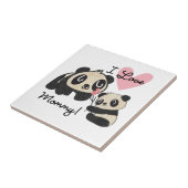 Panda's I de Mama van de Liefde Tegeltje (Zijkant)