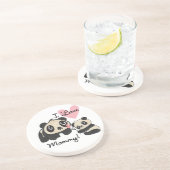 Panda's I de Mama van de Liefde Zandsteen Onderzetter (Zijkant)