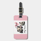 Panda's I houden van Mijn Nana Bagagelabel (Voorkant verticaal)
