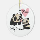 Panda's I houden van Mijn Nana Keramisch Ornament (Links)