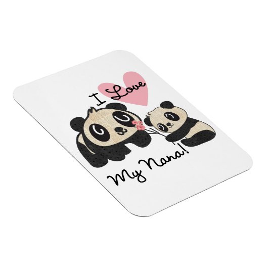 Panda's I houden van Mijn Nana Magneet (Rechterzijde)