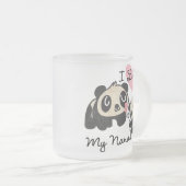 Panda's I houden van Mijn Nana Matglas Koffiemok (Voorkant rechts)