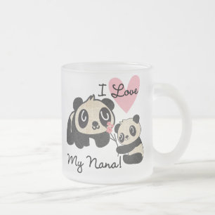 Panda's I houden van Mijn Nana Matglas Koffiemok