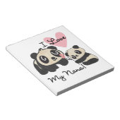 Panda's I houden van Mijn Nana Notitieblok (Schuin)