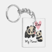 Panda's I houden van Mijn Nana Sleutelhanger (Voorkant Links)