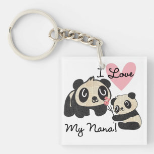 Panda's I houden van Mijn Nana Sleutelhanger