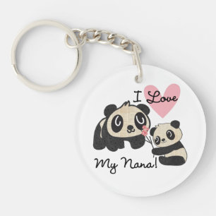 Panda's I houden van Mijn Nana Sleutelhanger