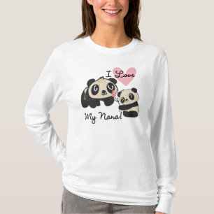 Panda's I houden van Mijn Nana T-shirt