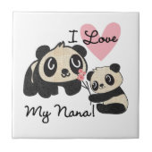 Panda's I houden van Mijn Nana Tegeltje (Voorkant)