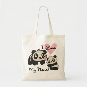 Panda's I houden van Mijn Nana Tote Bag