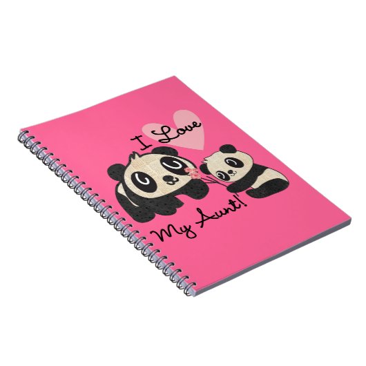 Panda's I houden van Mijn Tante Notitieboek (Rechterzijde)