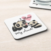 Panda's I houden van Mijn Tante Onderzetter (Linkerzijde)