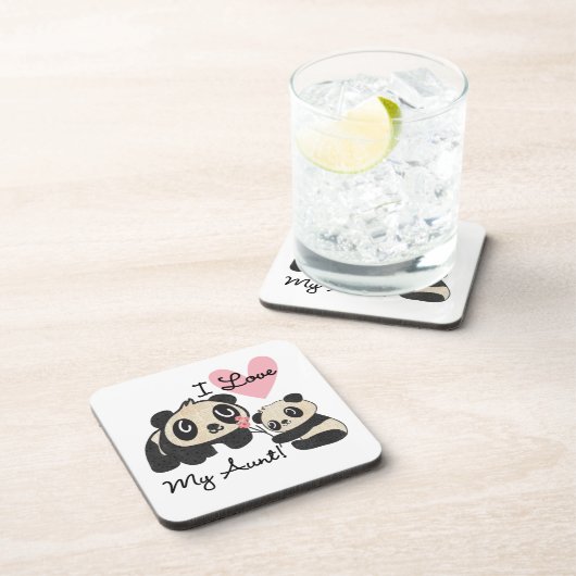 Panda's I houden van Mijn Tante Onderzetter (Rechterzijde)