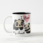 Panda's I houden van Mijn Tante Tweekleurige Koffiemok (Links)