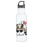 Panda's I houden van Mijn Tante Waterfles (Voorkant)