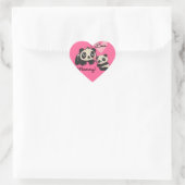 Pandas I Love mama Hart Sticker (Tas)