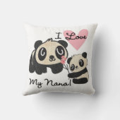Pandas I Love My Nana Kussen (Achterkant)