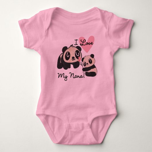Pandas I Love My Nana Romper (Voorkant)