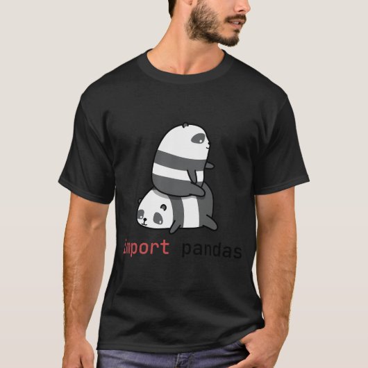 Pandas importeren t-shirt (Voorkant)