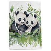 Panda's in bamboebladeren medium cadeauzakje (Voorkant)