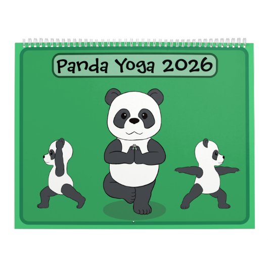 Pandas in Yoga Poses Calendar Kalender (Hoes)