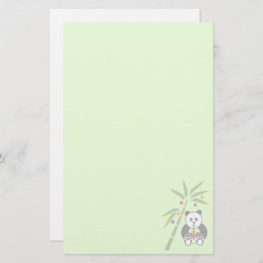 Panda's kerstmaaltijd briefpapier (Voorkant / Achterkant)