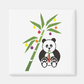 Panda's kerstmaaltijd magneet (Voorkant)