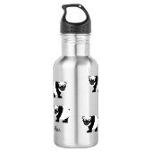 Pandas Kinder waterflacon met naam Waterfles (Achterkant)