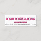 Pandas Kindness Kaarten Mini Visitekaartje (Achterkant)