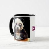 Panda's koffiepauze mok (Voorkant links)