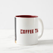 Panda's koffiepauze tweekleurige koffiemok (Voorkant rechts)