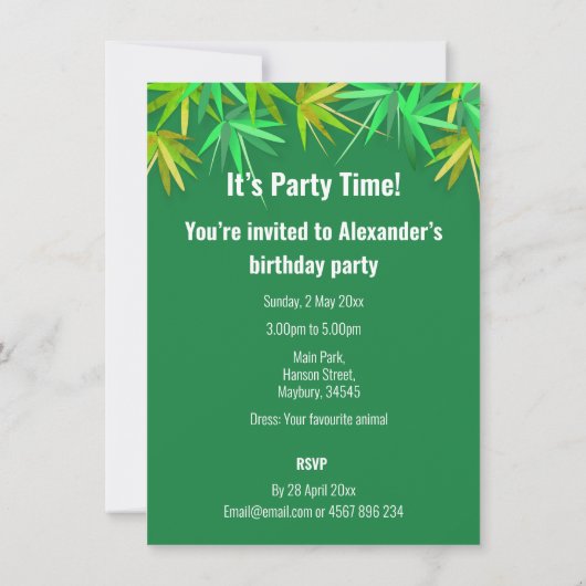 Pandas Lady Amherstfazanten Rode Pandas Bamboe Kaart (Achterkant)