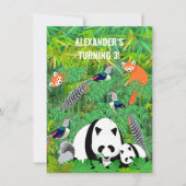 Pandas Lady Amherstfazanten Rode Pandas Bamboe Kaart (Voorkant)