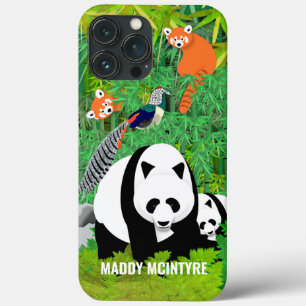 Pandas Lady Amherst's Pheasants Red Pandas Bamboo Case-Mate iPhone Case