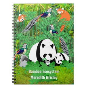 Pandas Lady Amherst's Pheasants Red Pandas Bamboo Notitieboek