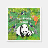 Pandas Lady Amherst's Pheasants Red Pandas Bamboo Servet (Voorkant)