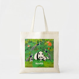 Pandas Lady Amherst's Pheasants Red Pandas Bamboo Tote Bag
