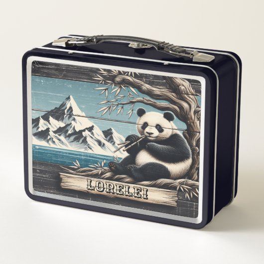 Panda's Mountain Perch: Bamboo Repose (Achterkant)