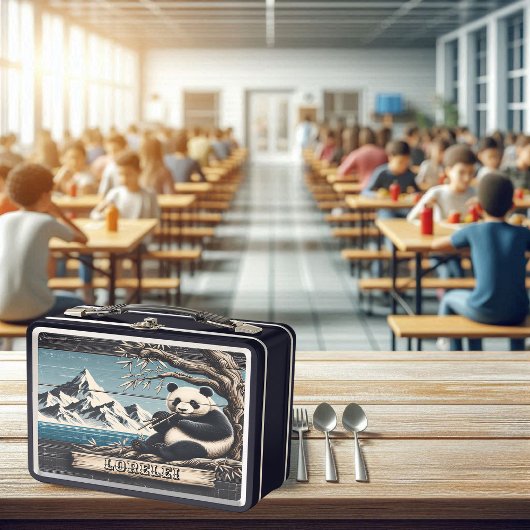 Panda's Mountain Perch: Bamboo Repose