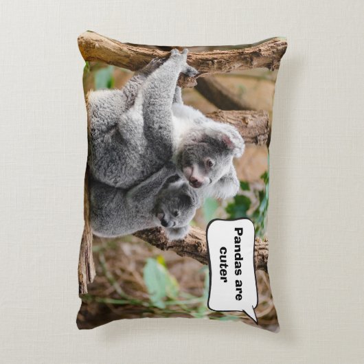Pandas of Koalas - Welke zijn knuffels? Accent Kussen (Achterkant (Verticaal))